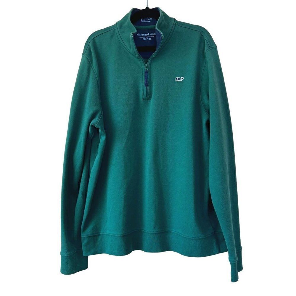 Vineyard Vines Long Sleeve 1/4 Zip Pull Over Sweater Size XL 18